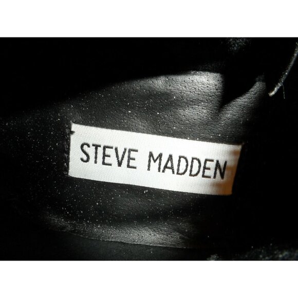 Steve Madden Women's Reggiee Knee-High Riding Boots Black Leather Size 7M - Picture 7 of 8